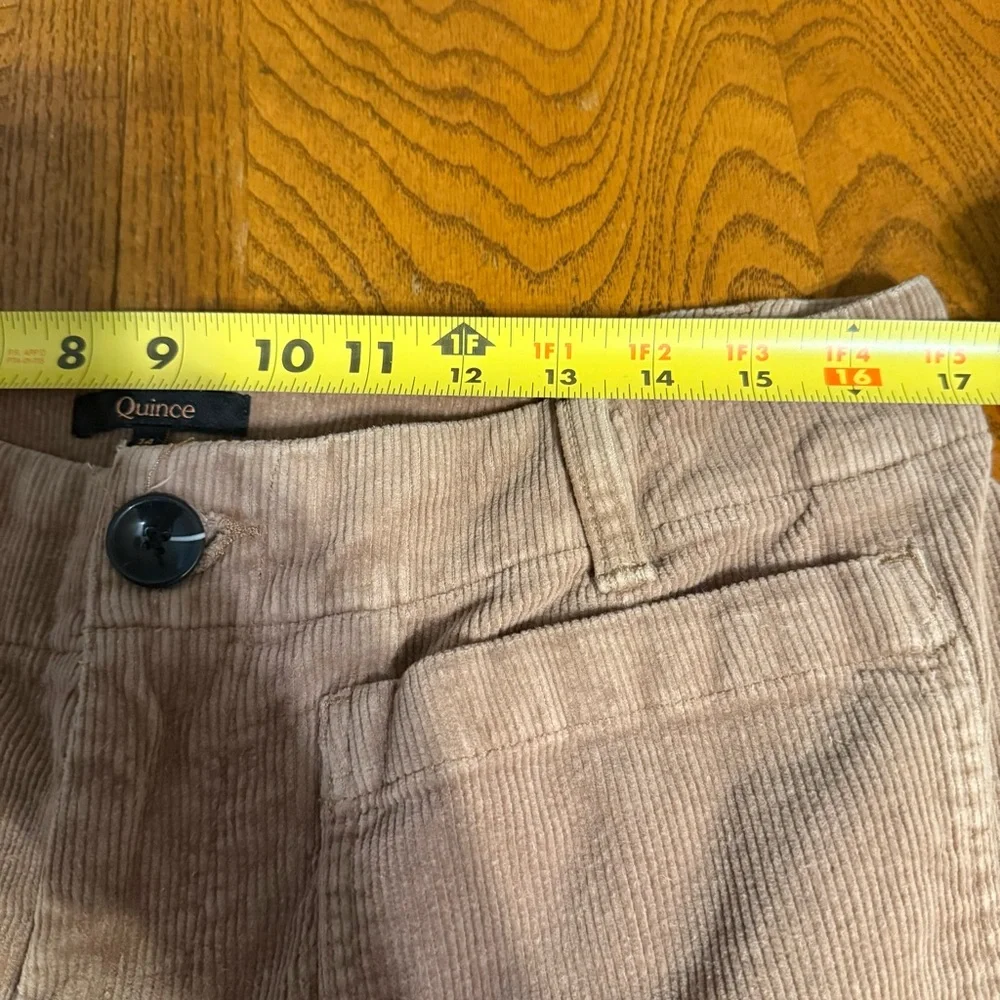 Quince Corduroy Wide-Leg Crop Pants in Light Brown Sz 14 Elevated Basics - Picture 12 of 14